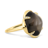 Bague, Quartz Fumé, Diamants, Or Jaune