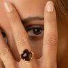 Ring, Smoky Quartz, Diamonds, Yellow Gold