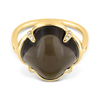 Bague, Quartz Fumé, Diamants, Or Jaune