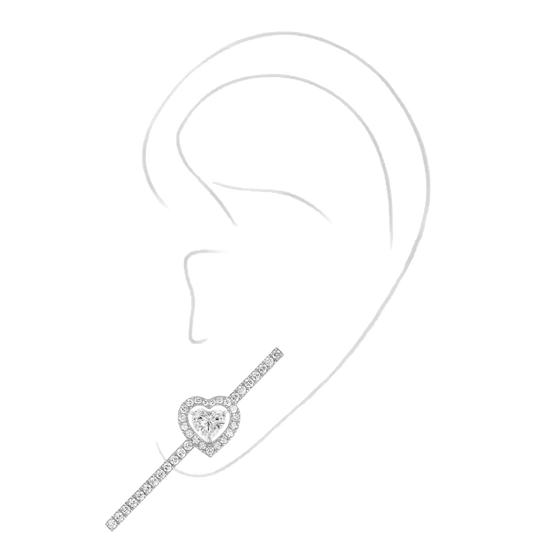 Joy Mono Earring White Gold Diamond Earrings