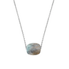 Collier, Labradorite, Or Blanc