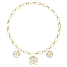  Lucky Move Charms Choker Yellow Gold Diamond Necklace