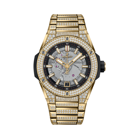 Big Bang Integrated Time Only Yellow Gold Pavé