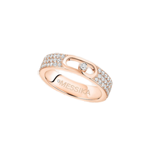 Pink Gold Diamond Ring Move Joaillerie Pavé Wedding Ring