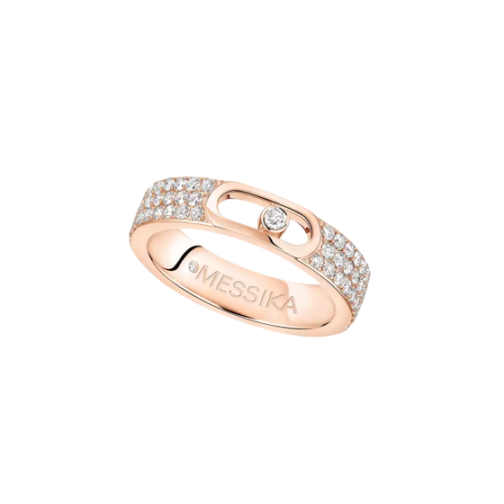 Alliance pavée Move Joaillerie Bague Diamant Or Rose