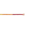 Coloured stones line bracelet in 18k pink gold