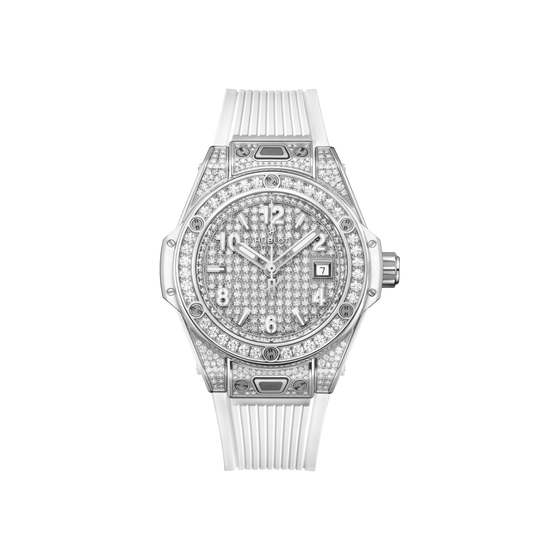 Big Bang One Click Steel White Full Pavé