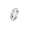 Bague Moderniste pavée, moyen modèle