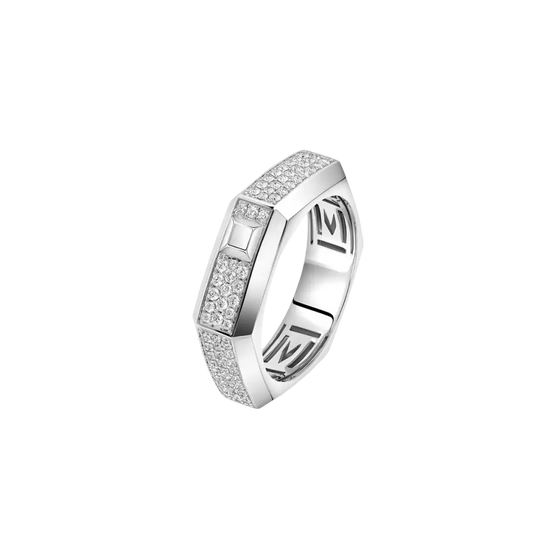 Moderniste pavé MM White Gold Diamond Ring