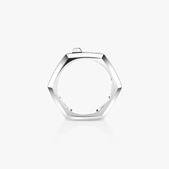 Moderniste pavé MM White Gold Diamond Ring