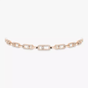 Move Link Multi Choker Pink Gold Diamond Necklace