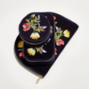 Etui à Bijoux Rond Zoe - Bleu Indigo