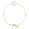 Bracelet, White Agate, Yellow Gold