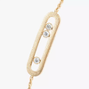 Move Classique chiseled bracelet, large model Move Classique diamond bracelet in chiselled yellow gold