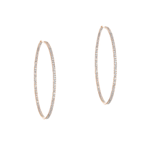  Pink Gold Diamond Earrings Gatsby Small Hoop