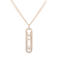  Pink Gold Diamond Necklace Move 10th Anniversary