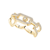 Bague 2 doigts So Move pavée
