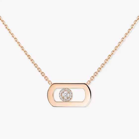 So Move Pink Gold Diamond Necklace