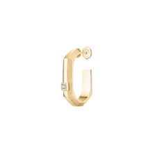  Moderniste single hoop earring SM Yellow Gold Diamond Earrings