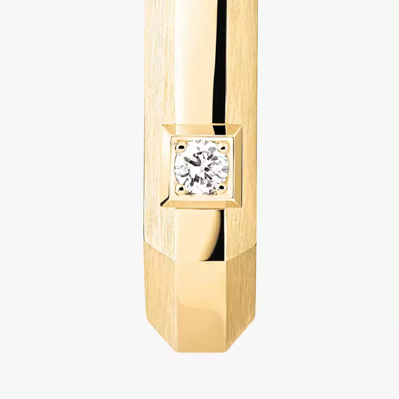 Moderniste single hoop earring SM Yellow Gold Diamond Earrings