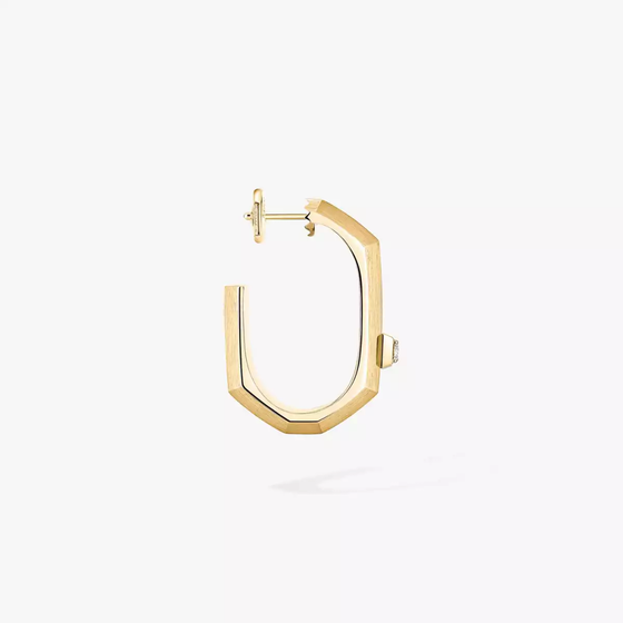 Moderniste single hoop earring SM Yellow Gold Diamond Earrings