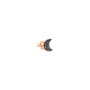 Rose Gold & Black Diamond Moon Stud Earring