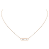 Baby Move Pink Gold Diamond Necklace