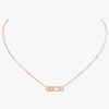 Pink Gold Diamond Necklace Baby Move