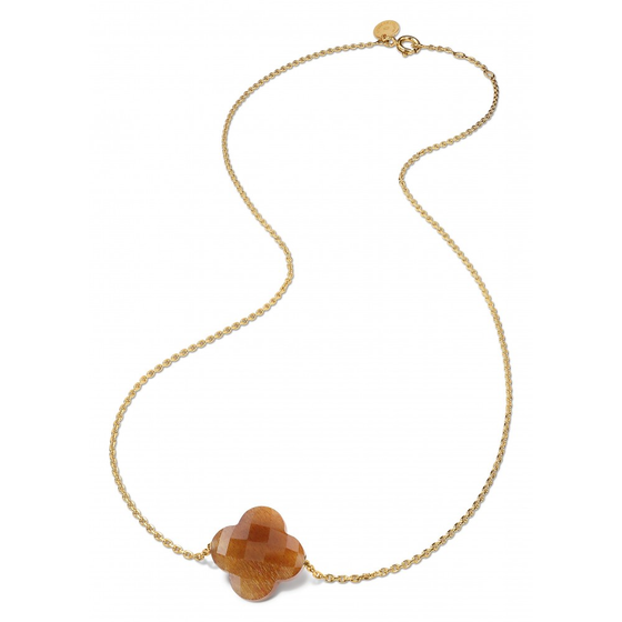 Necklace, Golden Sunstone, Yellow Gold