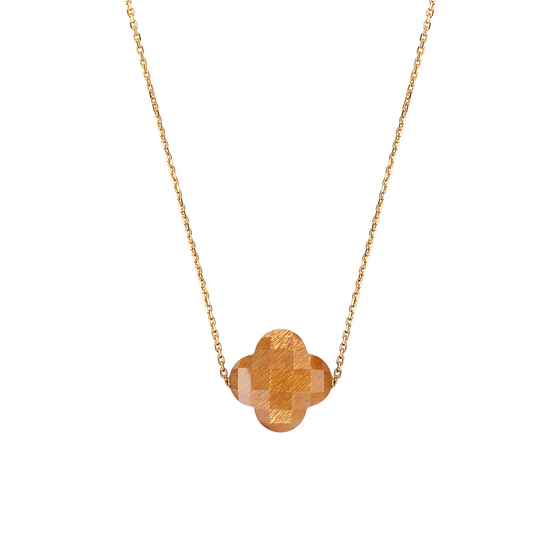 Necklace, Golden Sunstone, Yellow Gold