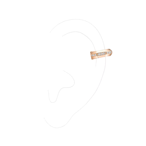 Moderniste top clip earring Pink Gold Diamond Earrings