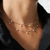 Le Lien White Gold & White Pearls Necklace