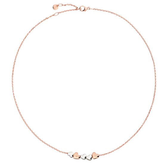 Rose Gold & Silver Heart Necklace