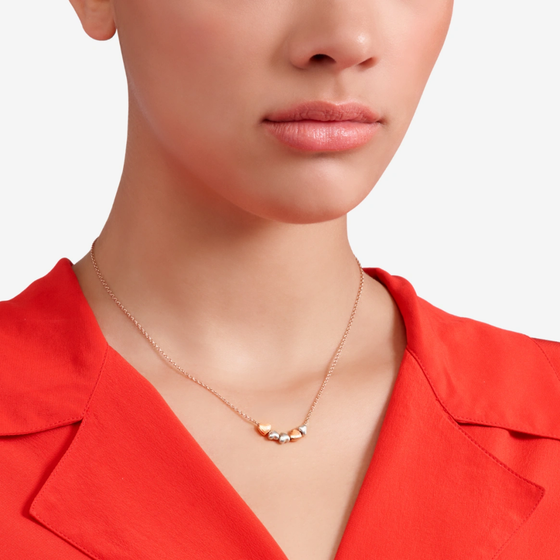 Rose Gold & Silver Heart Necklace