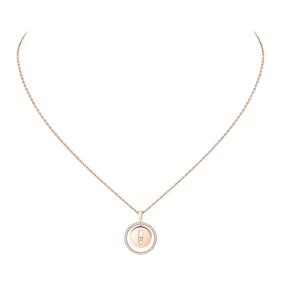 Lucky Move SM Pink Gold Diamond Necklace
