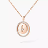Lucky Move SM Pink Gold Diamond Necklace