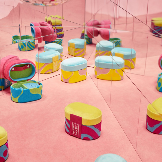 Petite Boîte à Bijoux Bea Bongiasca - Bleu-Rose-Jaune