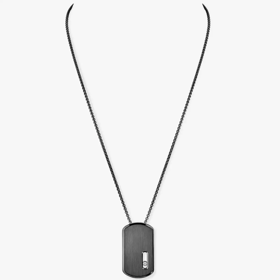 Move Titanium Graphite LM Pendant Necklace Graphite Titanium Diamond Necklace