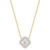 Necklace, Mini Mother Of Pearl, Diamonds, Yellow Gold