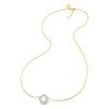 Necklace, Mini Mother Of Pearl, Diamonds, Yellow Gold