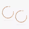 Move Link hoop earrings, medium model Move Link MM diamond hoop earrings in pink gold