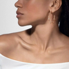Move Link hoop earrings, medium model Move Link MM diamond hoop earrings in pink gold