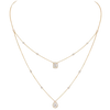 My Twin 2-Row 0.40 ct x 2 Yellow Gold Diamond Necklace