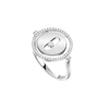 Lucky Move ring, small model White gold diamond ring Lucky Move