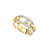 Move Link Yellow Gold Diamond Ring