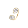 Bague toi & moi My Twin 0,60ct x2 Bague Diamant Or Jaune