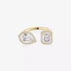 Bague toi & moi My Twin 0,60ct x2 Bague Diamant Or Jaune
