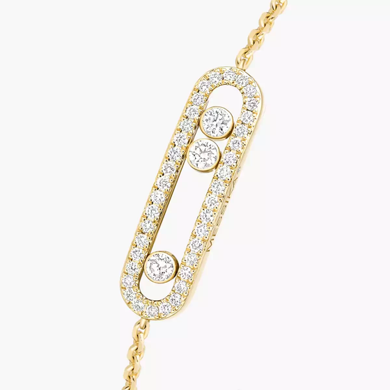 Baby Move Pavé Yellow Gold Diamond Bracelet