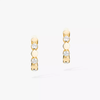 D-Vibes Mini Hoop Earrings Yellow Gold Diamond Earrings
