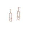 Move Uno Stud Pink Gold Diamond Earrings